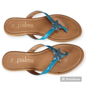 Palms Turquoise Starfish Sandals size 10M